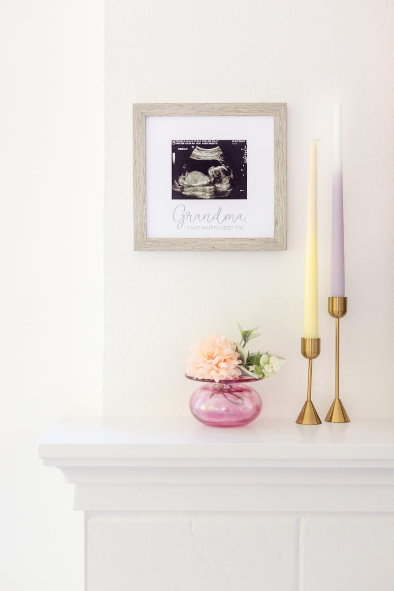 Kate & Milo Rustic Grandma Sonogram Picture Frame, Pregnancy Announcement, Ultrasound Baby Photo Frame, Gender-Neutral Baby Keepsake Frame, Tabletop And Wall DÃ©cor, 4x5 Photo Insert, Distressed Gray - Image 5